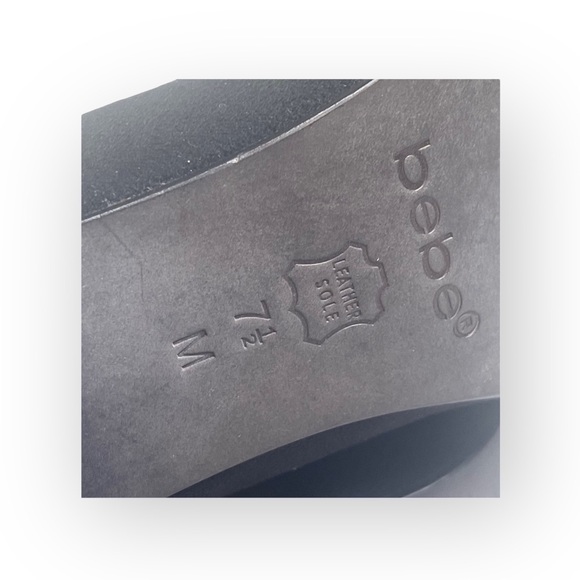 Bebe 𖤐 Over the Knee Stiletto Heeled Pointy Toe Boots 𖤐 Black Vegan Suede 𖤐 - Picture 10 of 16